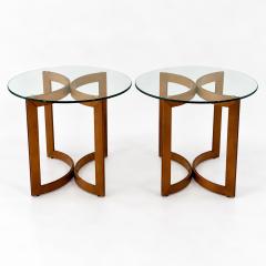 Pair of Mid Century Modern side tables in the style of Jacques Adnet  - 4816211