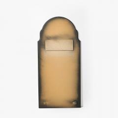 Pair of Mid Century Modernist Serifed Arch Form Mirrors with Beveled Detailing - 4304527