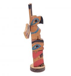 Pair of Mid Century NW American Indian Models of Totem Poles - 2491638