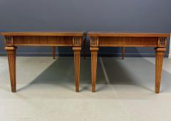 Pair of Mid Century Neoclassical Style Tables with Rosewood Tops and Fluted Legs - 4232446