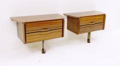 Pair of Mid Century Nightstands in Lacquered Wood - 2631004