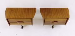 Pair of Mid Century Nightstands in Lacquered Wood - 2631005