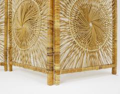 Pair of Mid Century Rattan Folding Screens - 2576945