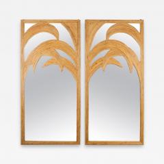 Pair of Mid Century Style French Bamboo Mirrors - 4467680
