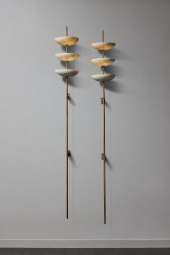 Pair of Mid Century Torcheres Wall Sconces - 2926158