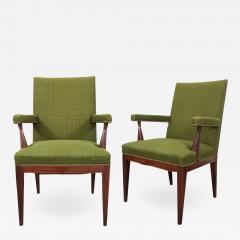 Pair of Mid Century Upholstered Rosewood Chairs - 2094605