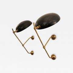 Pair of Mid Century Wall Lights with Perforated Shades - 752910