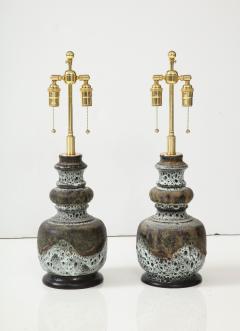 Pair of Mid Century West German Ceramic Lamps - 3084391