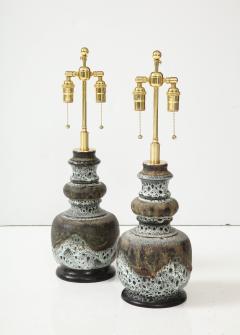 Pair of Mid Century West German Ceramic Lamps - 3084393