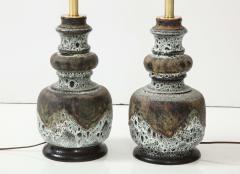 Pair of Mid Century West German Ceramic Lamps - 3084394