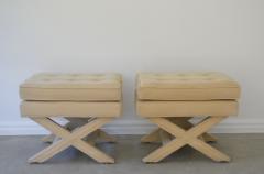 Pair of Mid Century X Form Benches - 2772926