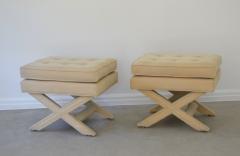Pair of Mid Century X Form Benches - 2772927