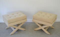 Pair of Mid Century X Form Benches - 2772929