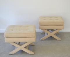 Pair of Mid Century X Form Benches - 2772950