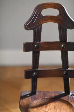 Pair of Mid Century chairs in inlaid wood - 3474115