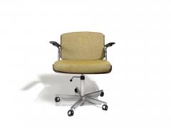 Pair of Mid century Danish Office Desk Chairs in Rosewood Adjustable Height - 4619181