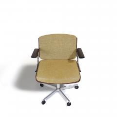 Pair of Mid century Danish Office Desk Chairs in Rosewood Adjustable Height - 4619182