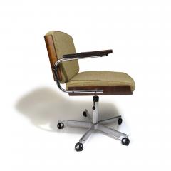 Pair of Mid century Danish Office Desk Chairs in Rosewood Adjustable Height - 4619185