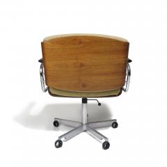 Pair of Mid century Danish Office Desk Chairs in Rosewood Adjustable Height - 4619187