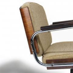 Pair of Mid century Danish Office Desk Chairs in Rosewood Adjustable Height - 4619188
