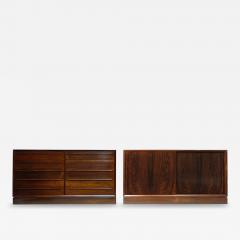 Pair of Mid century Scandinavian Rosewood Credenza Cabinets Perfectly Restored - 4059051