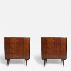 Pair of Mid century Scandinavian Rosewood Nightstands - 3987320