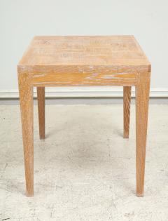 Pair of Midcentury Cerused Oak Parquetry Tables on Tapered Legs - 1209317