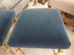 Pair of Midcentury Gilt Iron Ottomans - 4265484