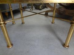 Pair of Midcentury Gilt Iron Ottomans - 4265487