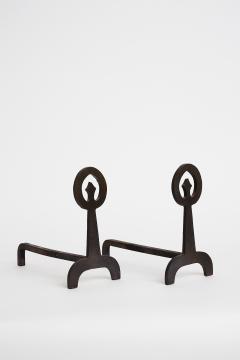 Pair of Midcentury Iron Fire Dogs - 1738081