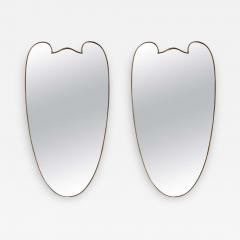 Pair of Midcentury Italian Brass Mirrors - 1670396