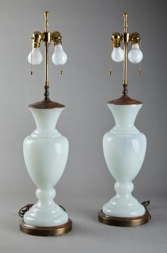 Pair of Milkglass Lamps - 4001566