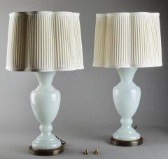 Pair of Milkglass Lamps - 4001571