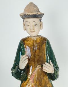 Pair of Ming Dynasty Court Figures on Lacquer Stands - 2562113