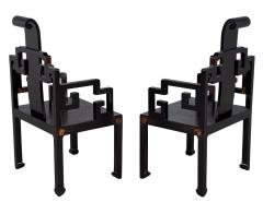 Pair of Ming Dynasty Hand Decorated Arm Chairs - 3265513