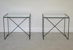 Pair of Minimalist Metal Side Tables - 2597198