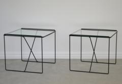 Pair of Minimalist Metal Side Tables - 2597199