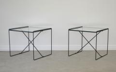 Pair of Minimalist Metal Side Tables - 2597200