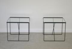 Pair of Minimalist Metal Side Tables - 2597202