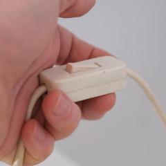 Pair of Minimalist Modernist Finnish Ceramic Table Lamps Arabia 1950s - 4502043