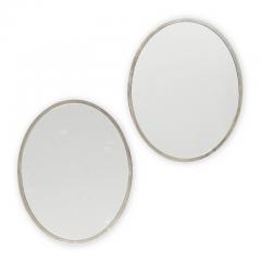 Pair of Minimalist Swedish Mirrors with Nickel Frames - 1504290