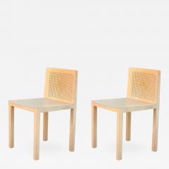 Pair of Minimalistic Beechwood Side Chairs - 954477