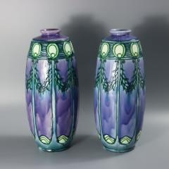 Pair of Minton Secessionist Purple No 1 Vases - 4548060