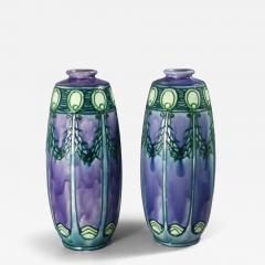 Pair of Minton Secessionist Purple No 1 Vases - 4548173