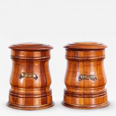 Pair of Mixed Wood Tea and Coffee Vessels - 3116187