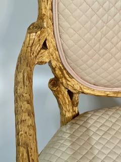 Pair of Modern American Designer Arm Accent Chairs Branch Design - 2848450