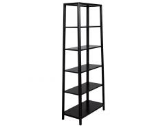 Pair of Modern Black Bookcases in Solid Wood - 1834466