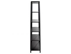 Pair of Modern Black Bookcases in Solid Wood - 1834467