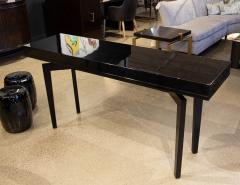 Pair of Modern Black Lacquered Console Tables - 3058525