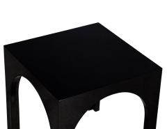 Pair of Modern Black Lacquered Polished End Tables - 1998040